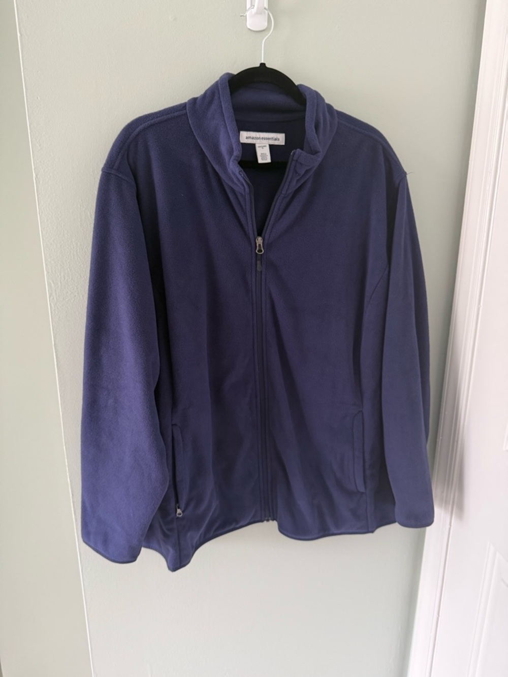 Amazon Essentials Navy Zip-Up Fleece Jacket